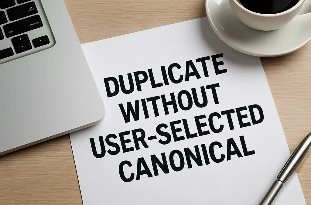 Czym jest duplicate without user-selected canonical